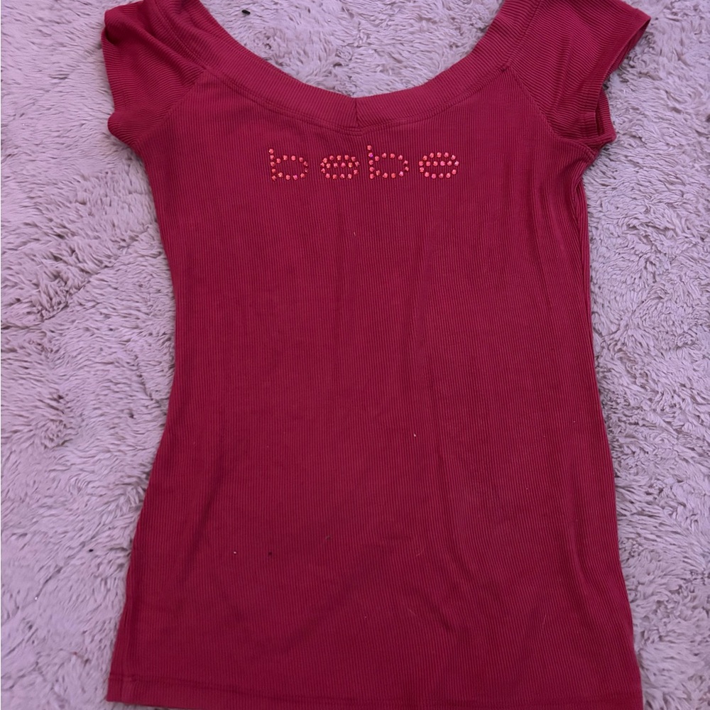 Bebe scoop neck top
